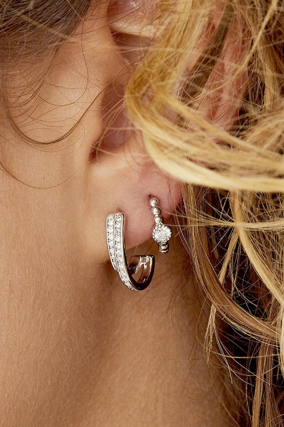 Pendientes Seda Plata Cobre Imagen2